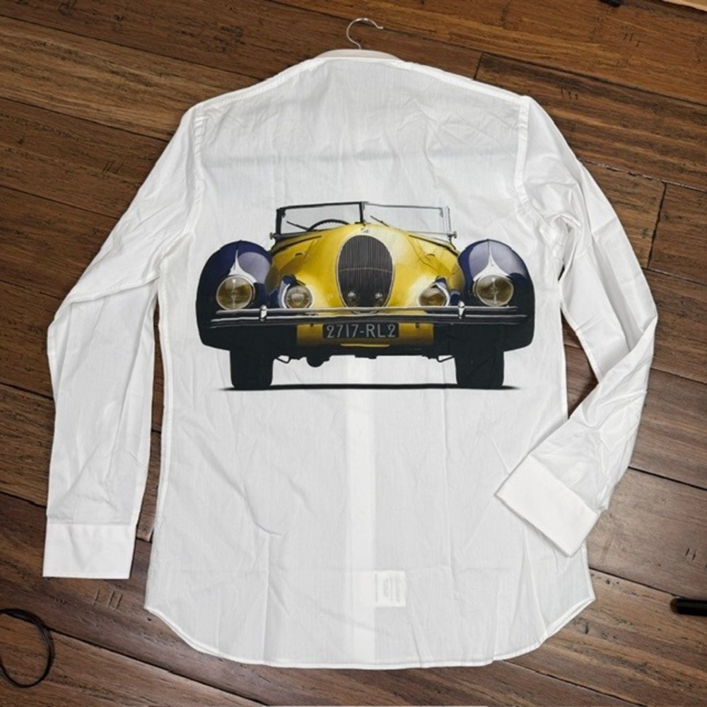 NWT R-Collection by Robert Graham Talbot Lago Shirt 1938 Roadster White Medium